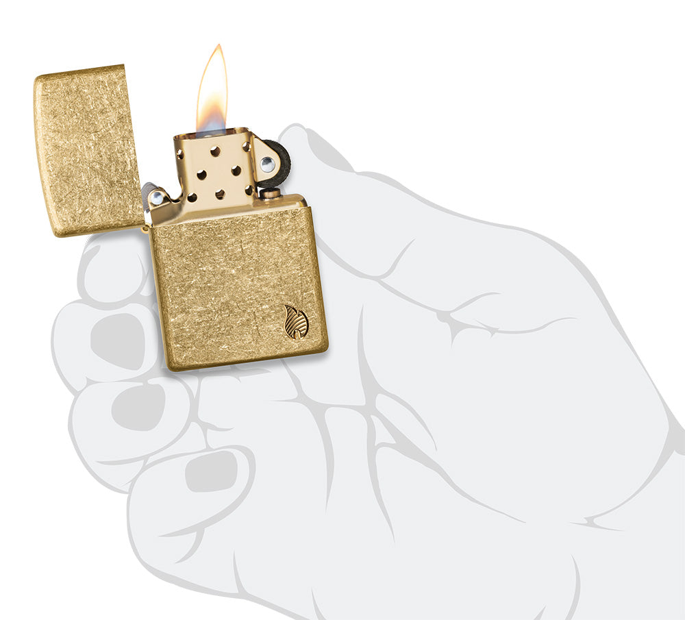 Armor® Tumbled Brass Flamme