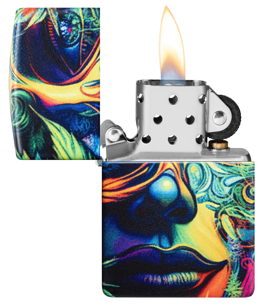 Leuchtendes Cannabis-Motiv