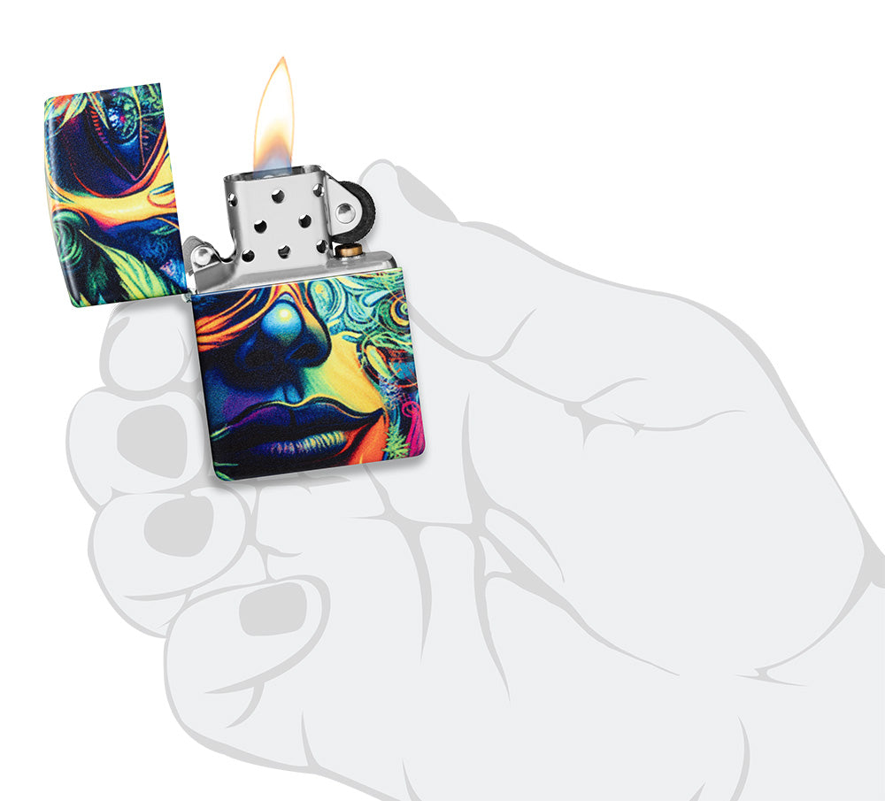 Leuchtendes Cannabis-Motiv