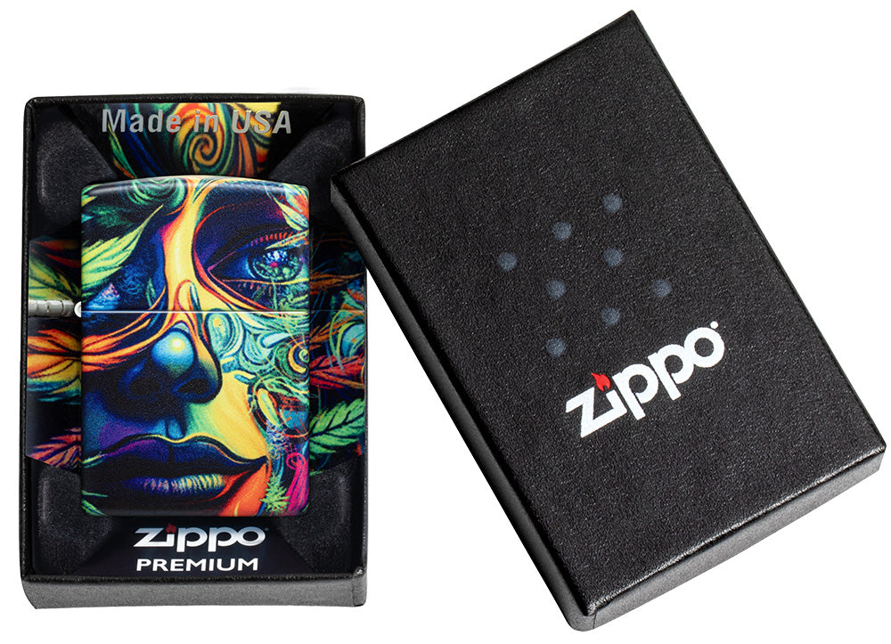 Leuchtendes Cannabis-Motiv