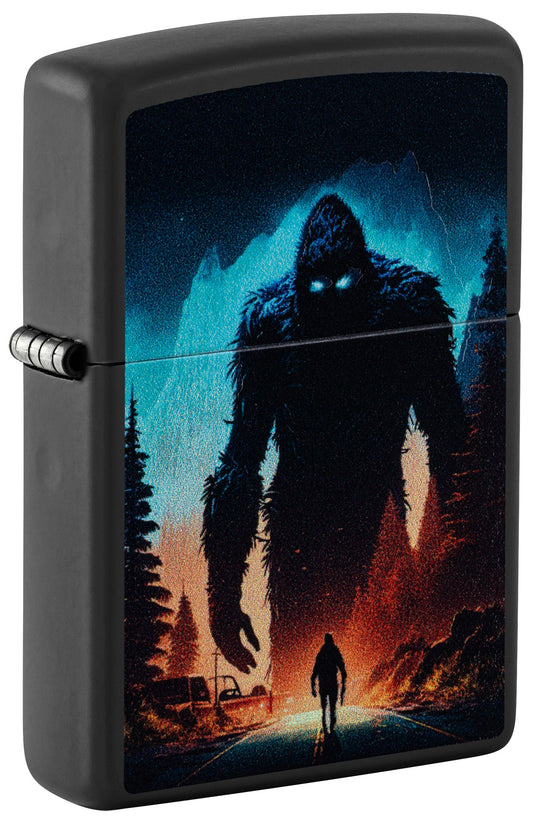 Schwarzlicht-Sasquatch-Motiv