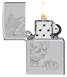 Totenkopf mit Irokesenschnitt