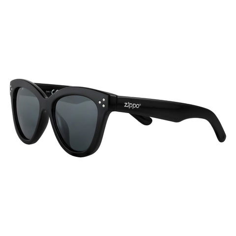 Frontansicht Zippo Sonnenbrille Cat Eye schwarz