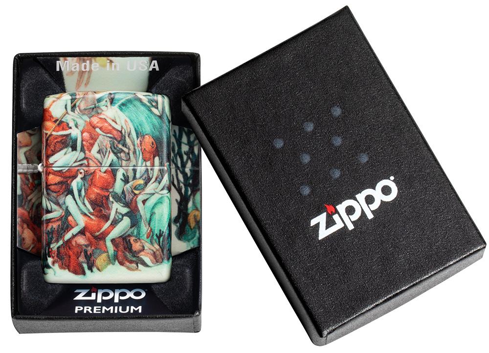 Zippo Feuerzeug Marija Tiurina in offener Geschenkbox