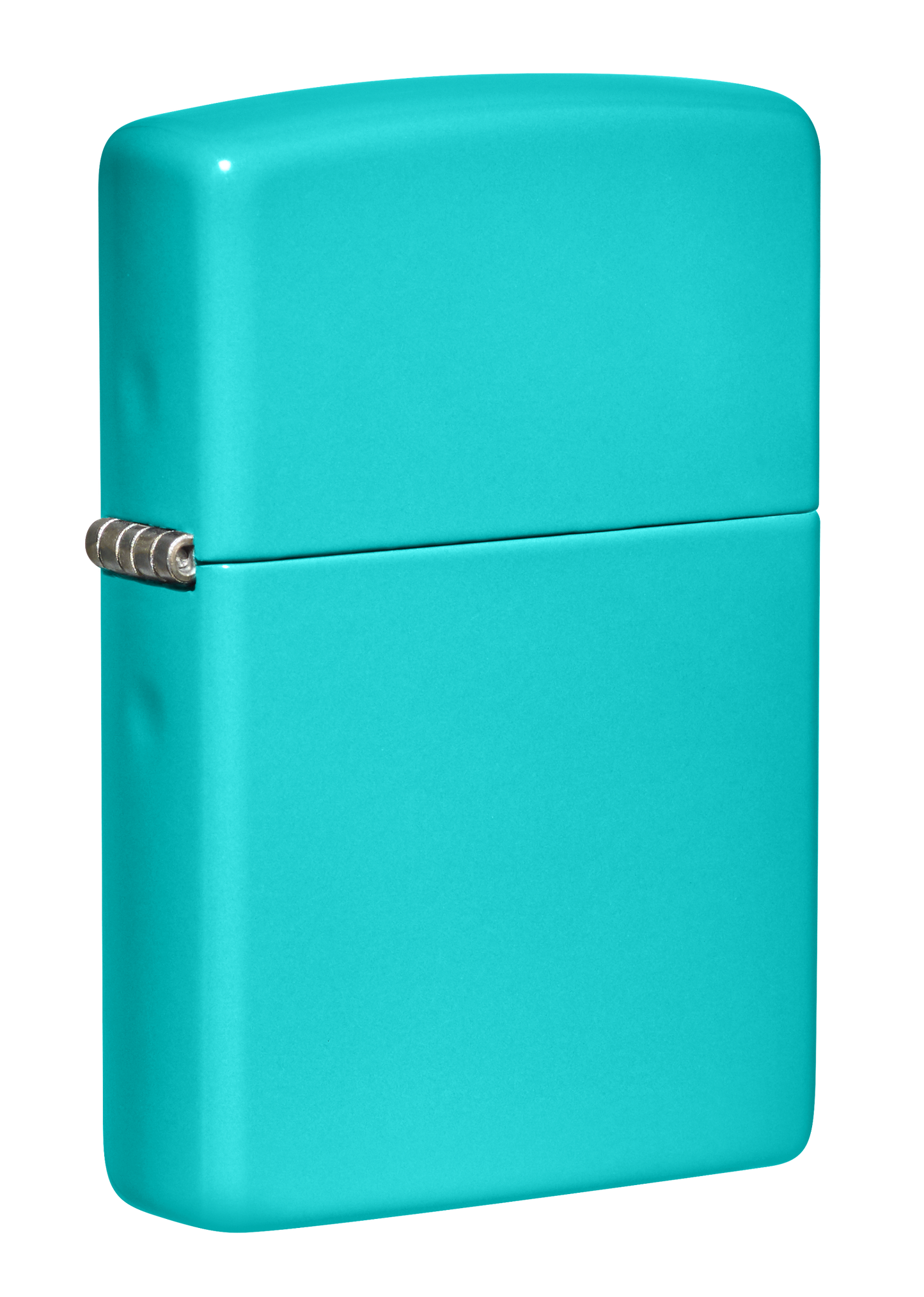 Briquet Zippo vue de trois quarts du briquet tempête Zippo Flat Turquoise