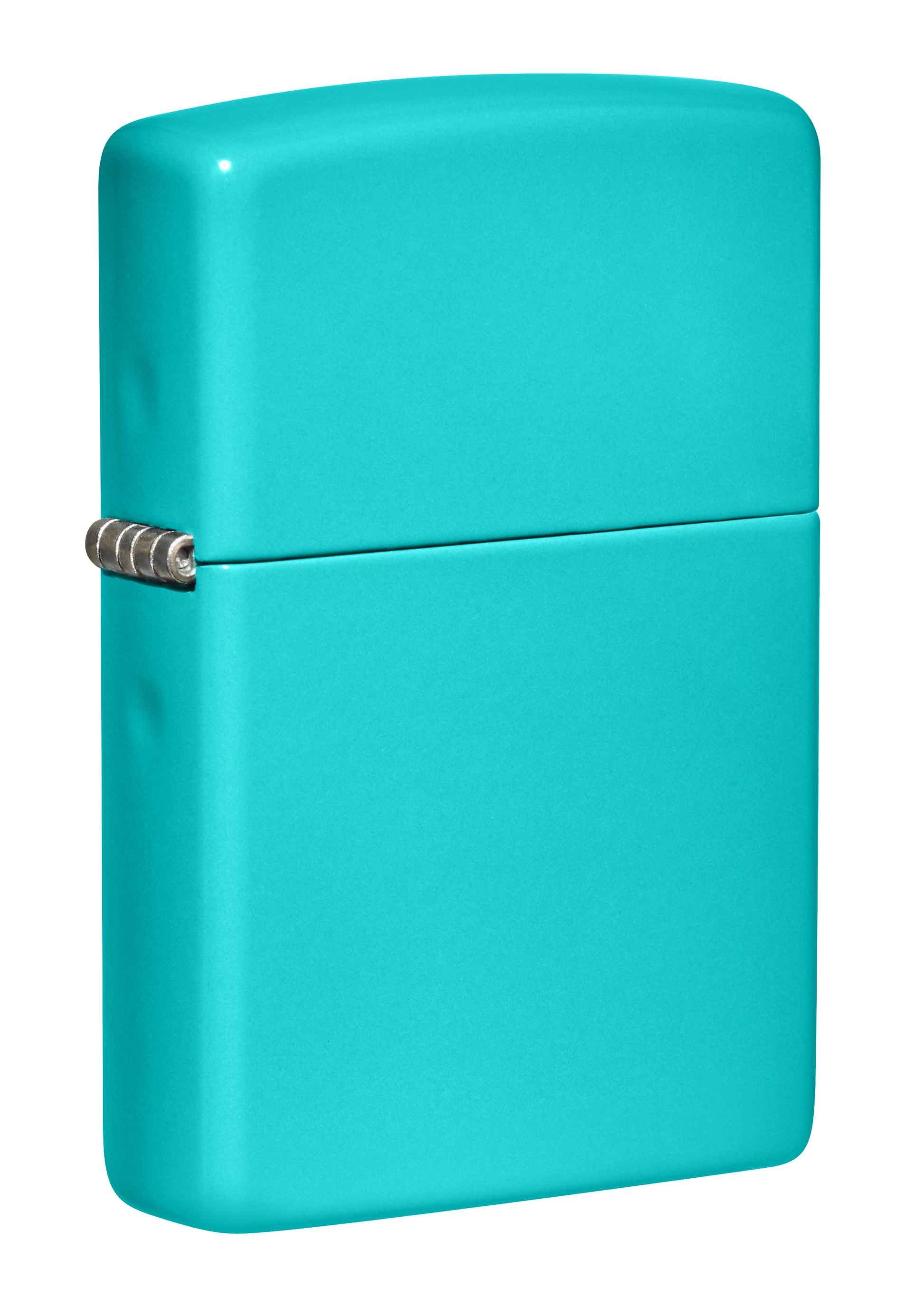 Briquet Zippo vue de trois quarts du briquet tempête Zippo Flat Turquoise