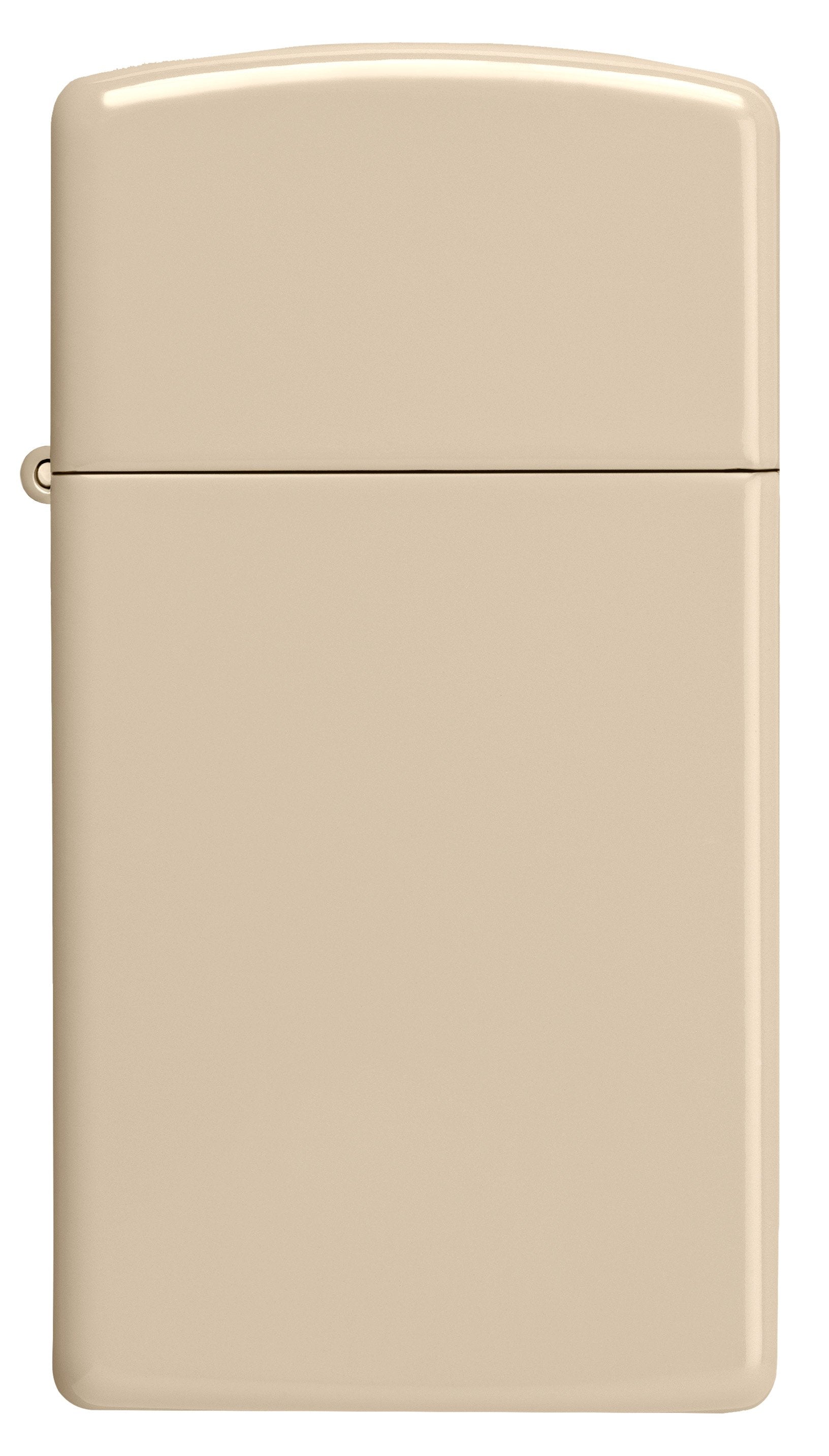 Frontansicht Zippo Feuerzeug Slim Flat Sand Basismodell