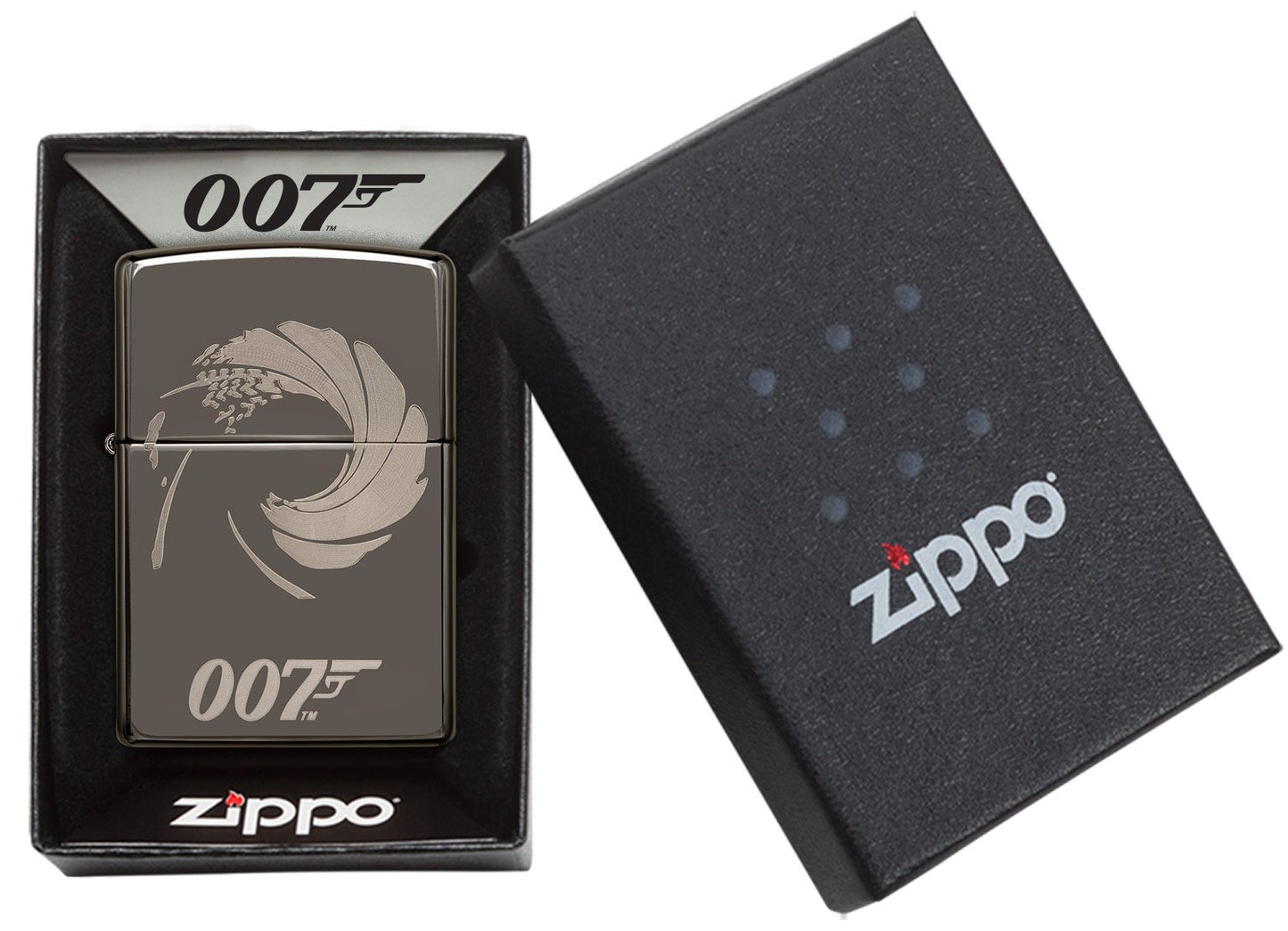 Zippo Feuerzeug James Bond 007 grau in offener Box
