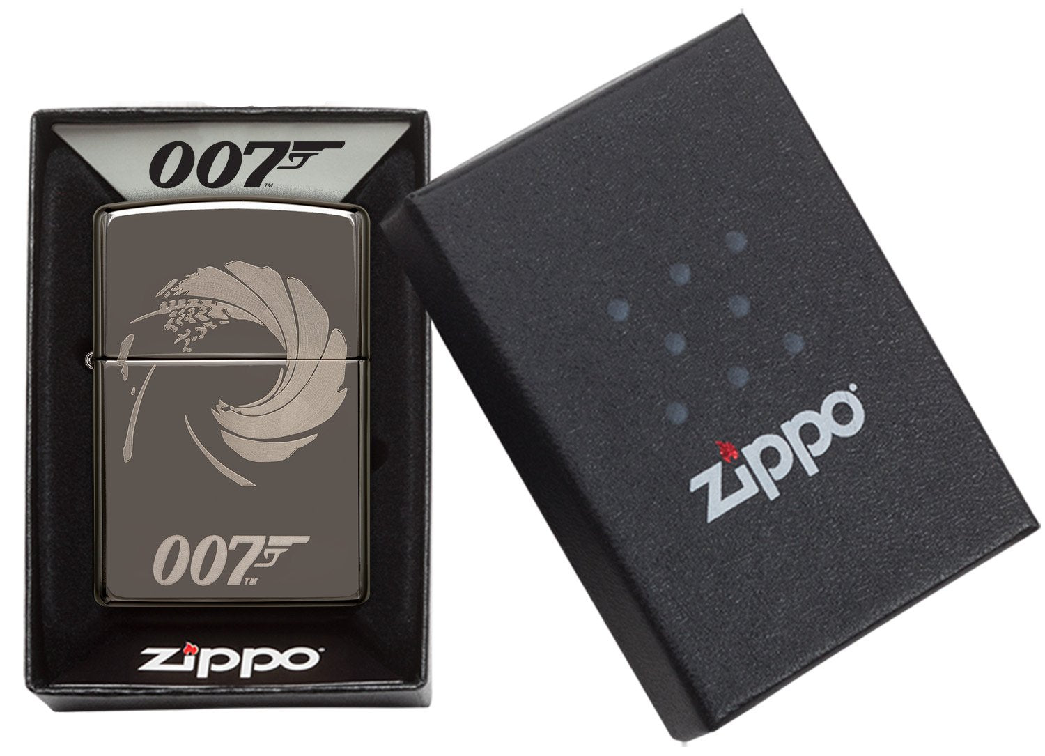 Zippo Feuerzeug James Bond 007 grau in offener Box