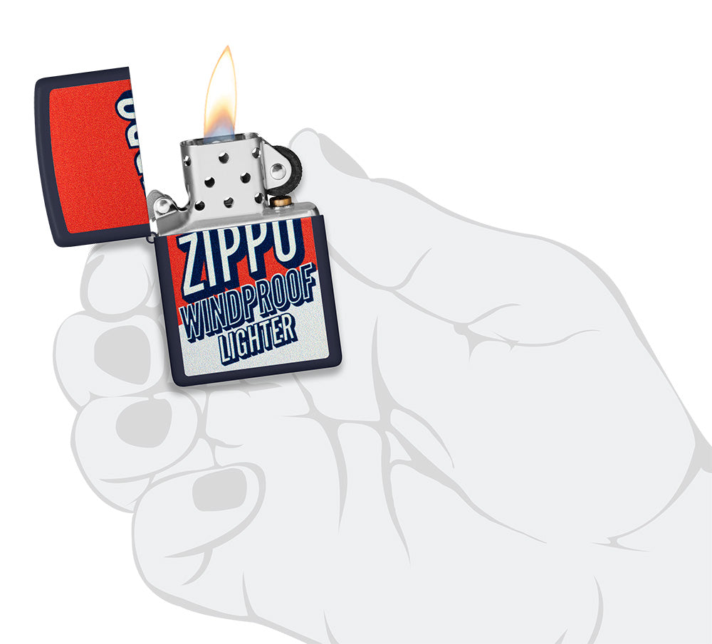 Zippo im Blockfarbendesign