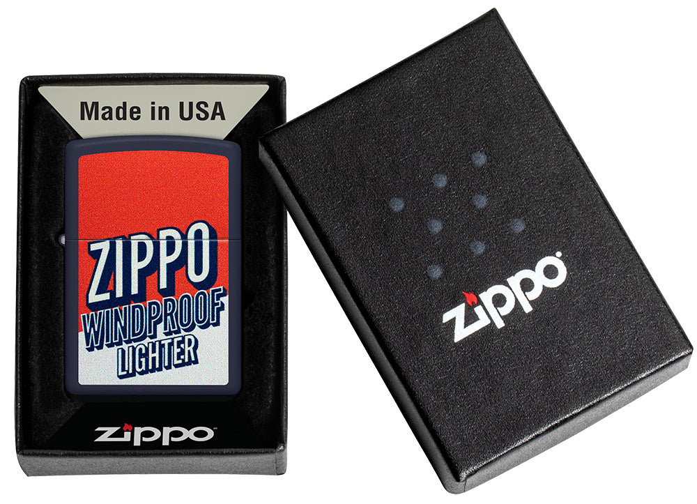 Zippo im Blockfarbendesign