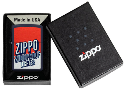 Zippo im Blockfarbendesign
