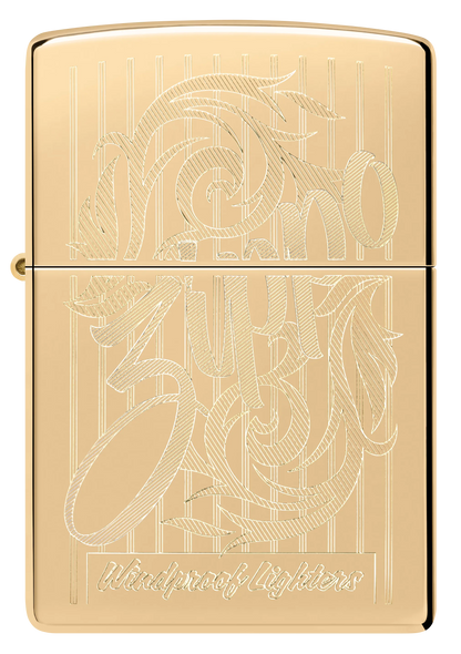 Geschwungener Zippo Schriftzug