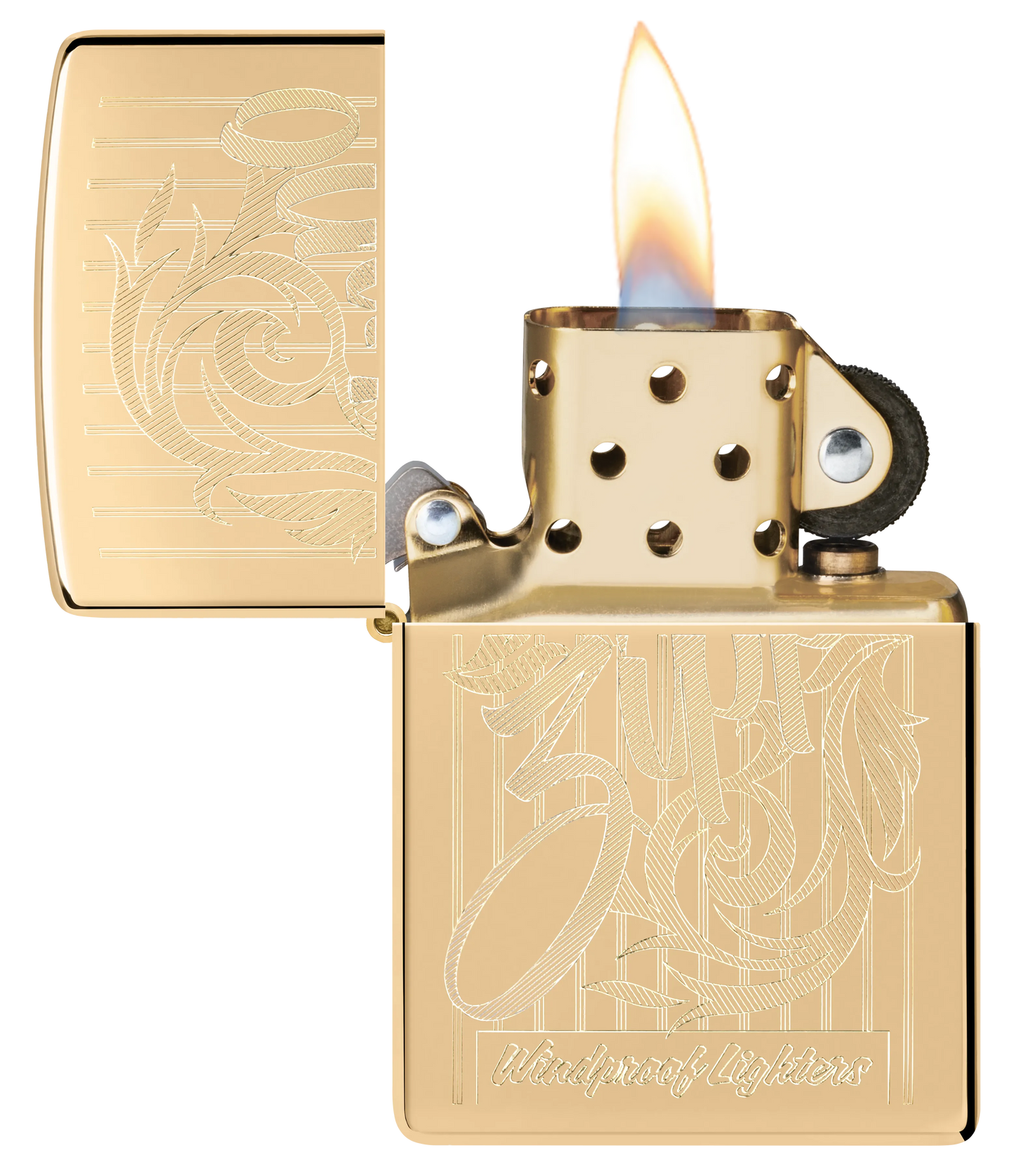 Geschwungener Zippo Schriftzug