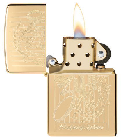 Geschwungener Zippo Schriftzug