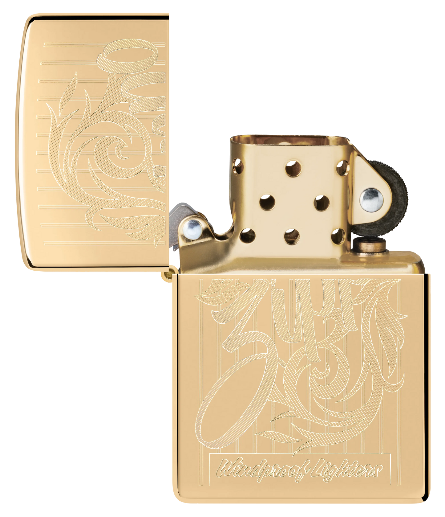Geschwungener Zippo Schriftzug