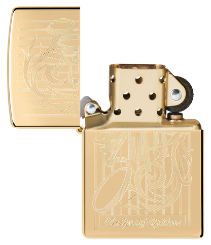 Geschwungener Zippo Schriftzug