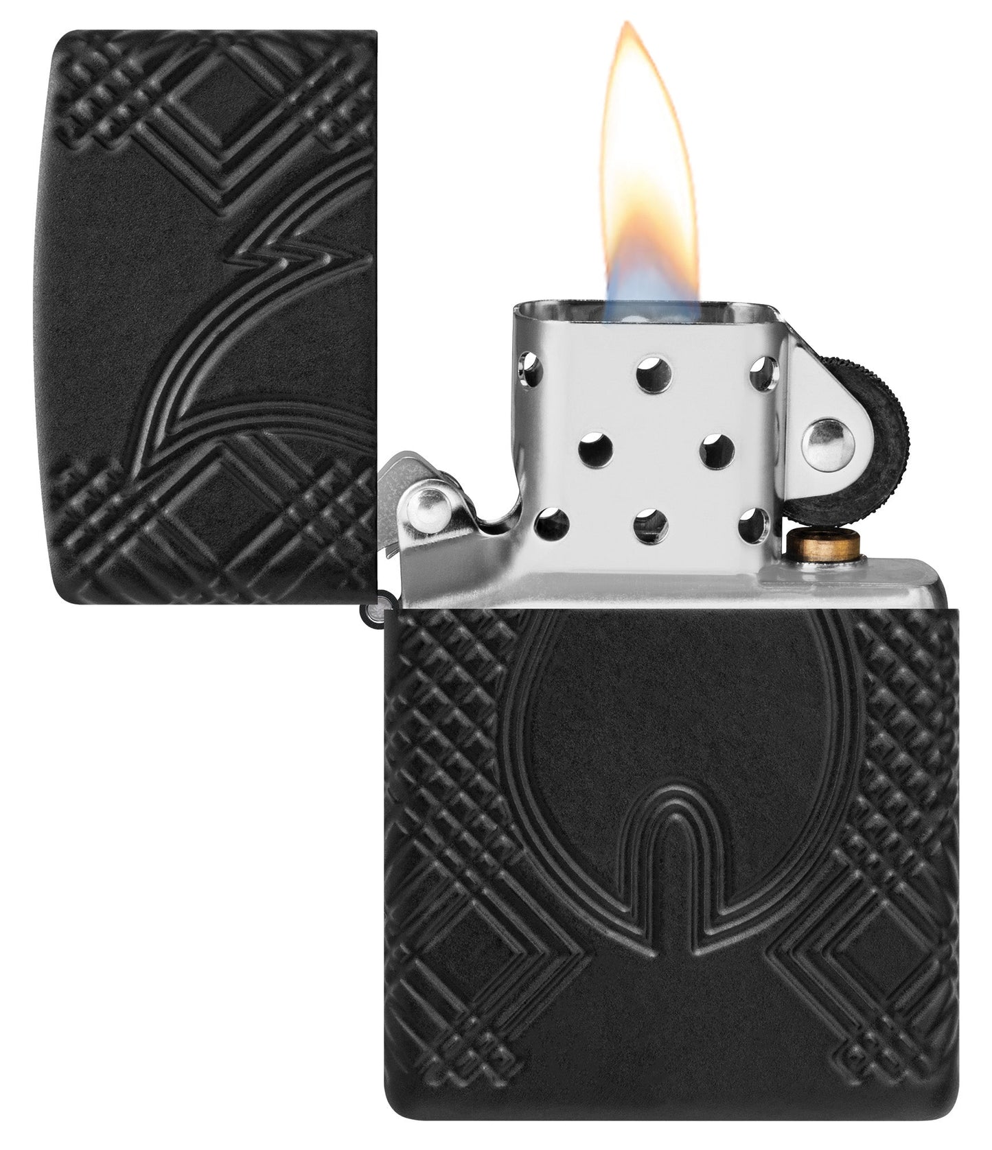 Flammenmotiv mit Nieten
