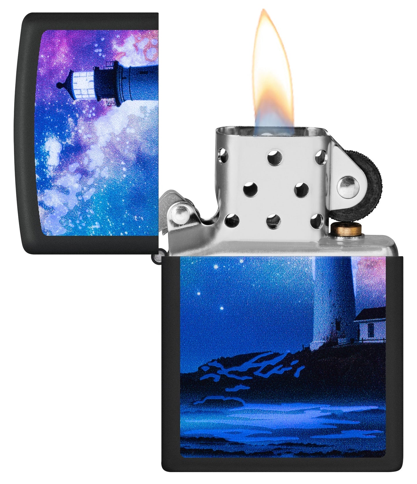 Leuchtturm mit Sternenhimmel