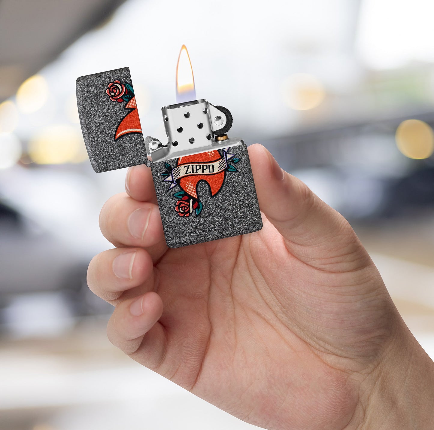 Zippo Flammen-Tattoo