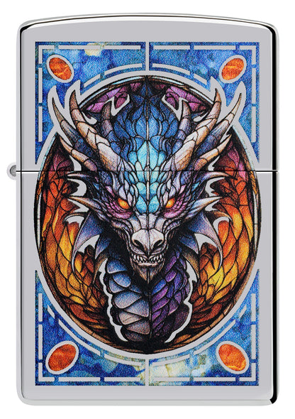 Buntglas-Drache