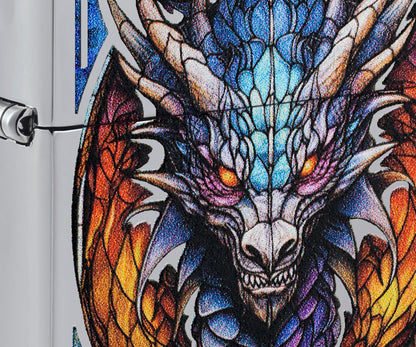 Buntglas-Drache