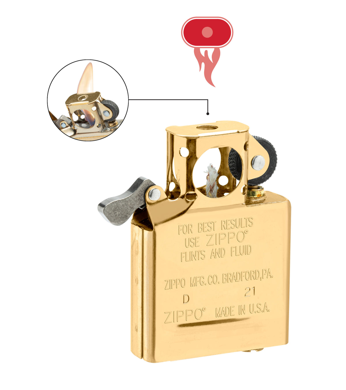 Pipe Insert Gold Flashed