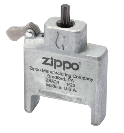 Bit Safe Schraubendreher mit Gehäuse in gebürstetem Chrom