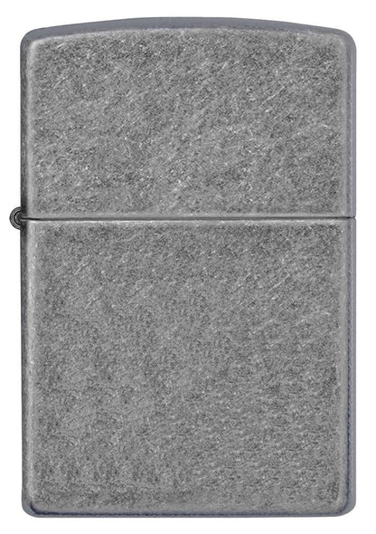 Zippo Feuerzeug Frontansicht Basismodell in antiker Silber Optik