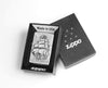 Zippo Feuerzeug chrom Piratenschiff auf offenem Meer in offener Geschenkbox