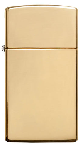 Frontansicht Zippo Feuerzeug Slim Brass High Polished Basismodell