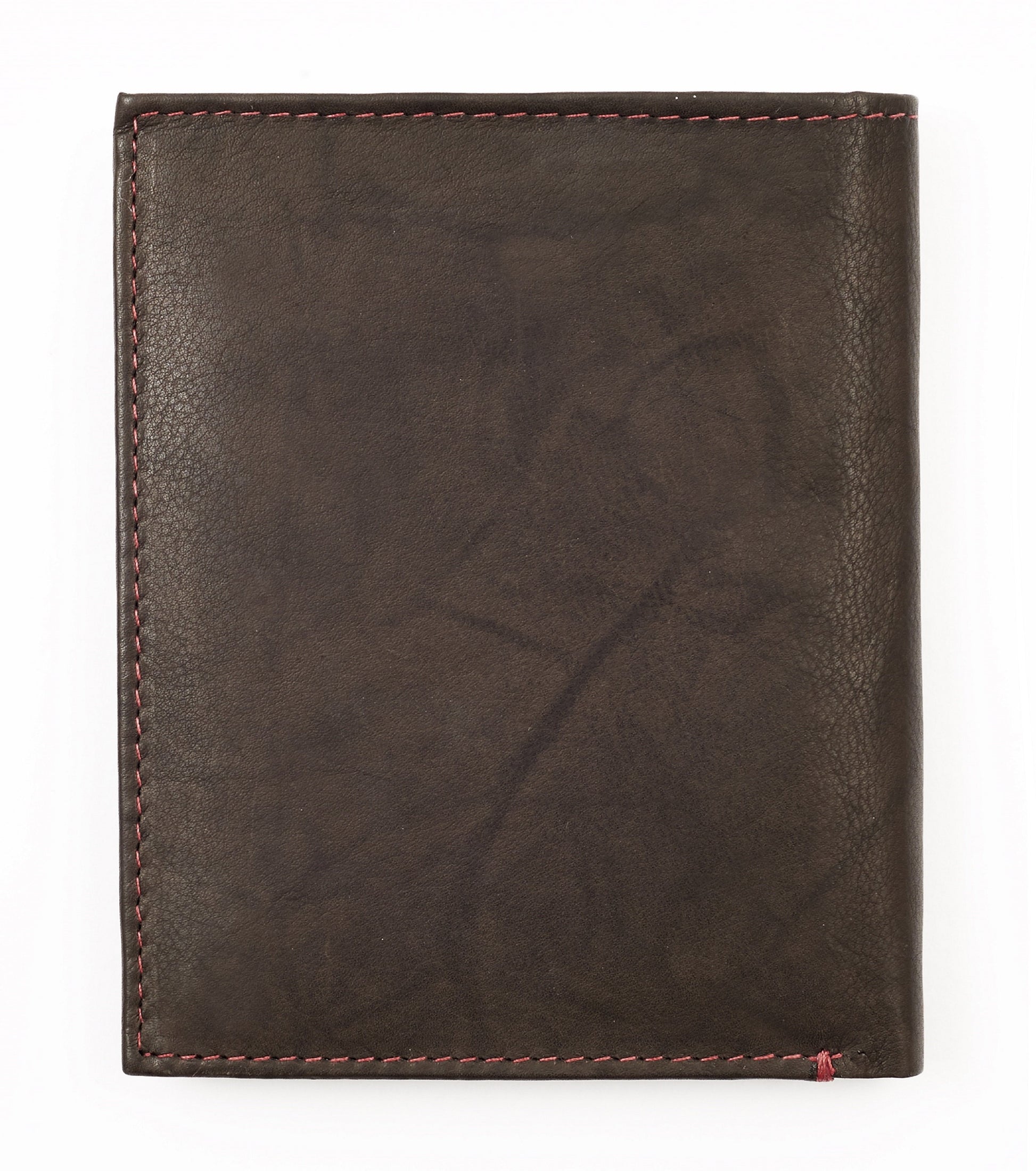 Rückseite Geldbörse braun Leder geschlossen mit Zippo Logo