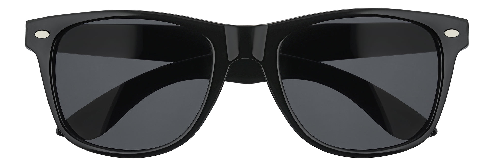 Frontansicht Zippo Sonnenbrille schwarz eckig mit grauen Gläsern