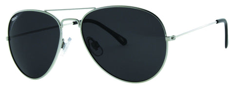 Zippo Pilotenbrille Frontansicht ¾ Winkel aus Metall mit silberfarbenem Gestell