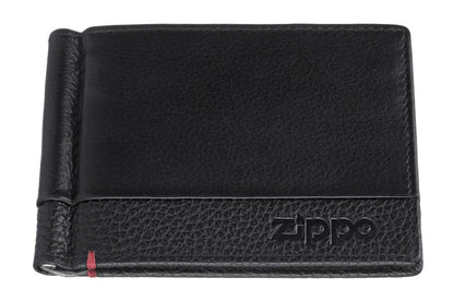 Geldclip Börse schwarz geschlossen mit Zippo Logo