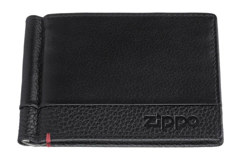 Geldclip Börse schwarz geschlossen mit Zippo Logo