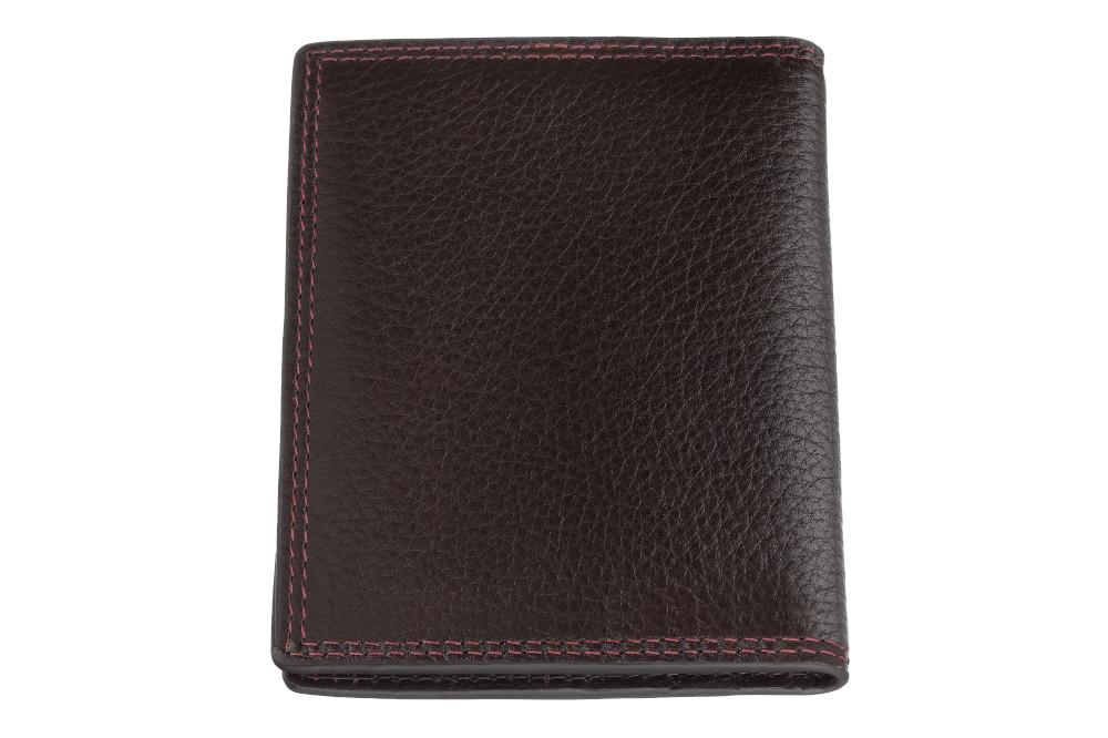 Rückansicht Zippo Geldbörse Hochformat Leder braun
