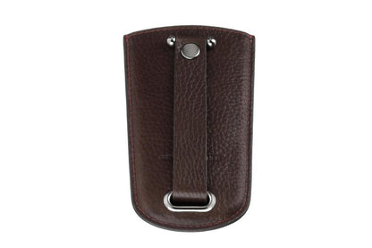 Rückseite Zippo Schlüsselanhänger Leder braun 