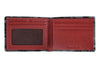 Zippo Portemonnaie Leder Tarnmuster grau mit Zippo Logo geöffnet mit rotem Innnefutter