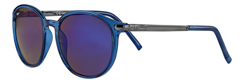 Zippo Sonnenbrille Frontansicht ¾ Winkel aus Metall und Kunststoff in blau