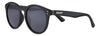Frontansicht 3/4 Winkel Zippo Sonnenbrille rund schwarz mit schwarzen Gläsern