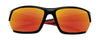 Frontansicht Zippo Sonnenbrille mit schwarzem Gestell und orangefarbenen Gläsern