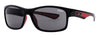 Zippo Sonnenbrille Frontansicht ¾ Winkel Sportbrille in schwarz rot
