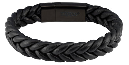 Frontansicht Armband mit Zippo Schriftzug auf der Verschkusinnenseite