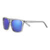 Frontansicht 3/4 Winkel Zippo Sonnenbrille dunkelblaue Gläser mit grau-transparenten Rahmen