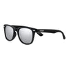 Frontansicht 3/4 Winkel Zippo Sonnenbrille schwarz, eckig, grau verspiegelte Gläser