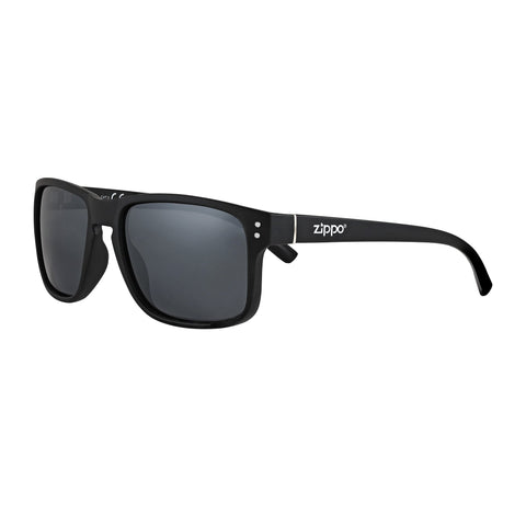 Frontansicht Zippo Sonnenbrille schmaler Rahmen, eckig, schwarz