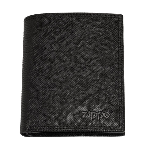 Zippo Portmonee aus Saffiano Leder mit Zippo Logo Frontansicht 