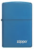 Classic High Polish Blue Zippo Logo