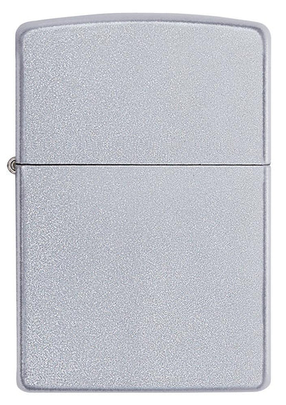 Frontansicht Zippo Feuerzeug Satin Chrome Basismodell